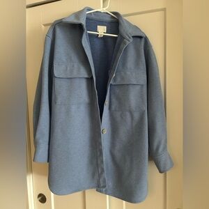 H&M Sky Blue Lightweight Shirt Jacket